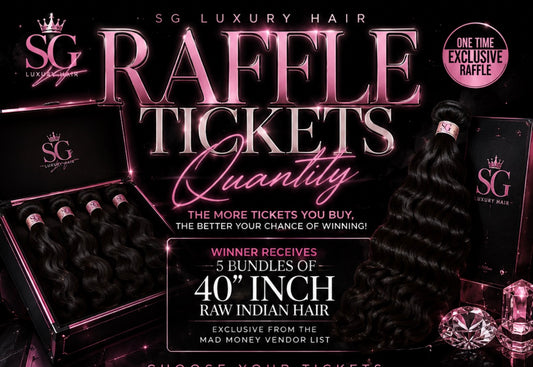 💎 SG LUXURY HAIR EXCLUSIVE 40” RAW INDIAN HAIR RAFFLE 💎