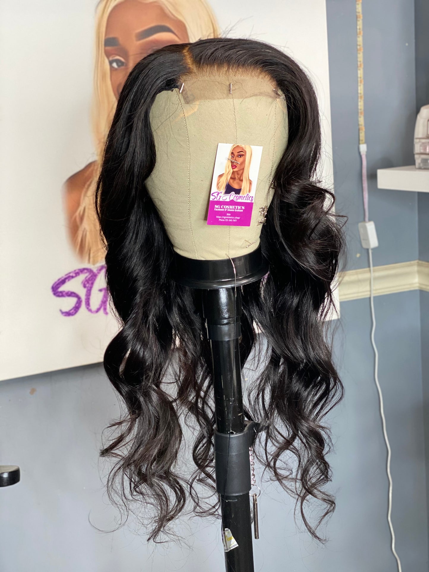 4x4 closure wig 24”